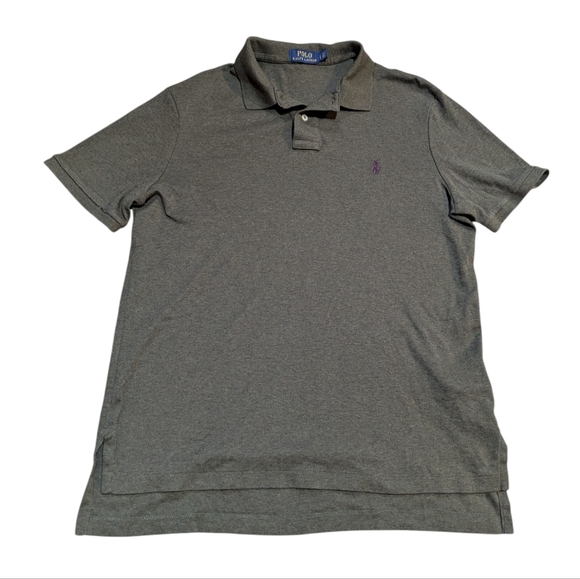 Polo Ralph Lauren Short Sleeve Cotton Polo Shirt Large Olive Hunter Green Preppy - Picture 1 of 7